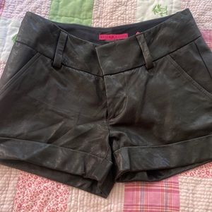 NWT Alice + Olivia leather shorts